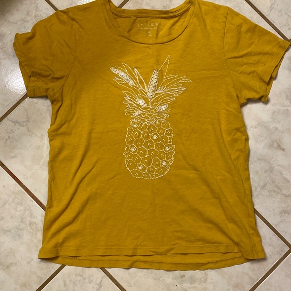 J. Crew Tops - J Crew Medium Pineapple tee